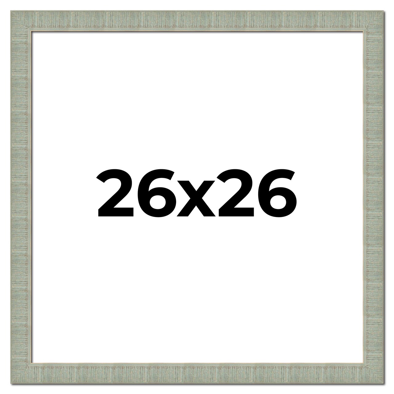 Square Sculpted Blue Picture Frame - UV Acrylic, Foam Board Backing, Hanging Hardware